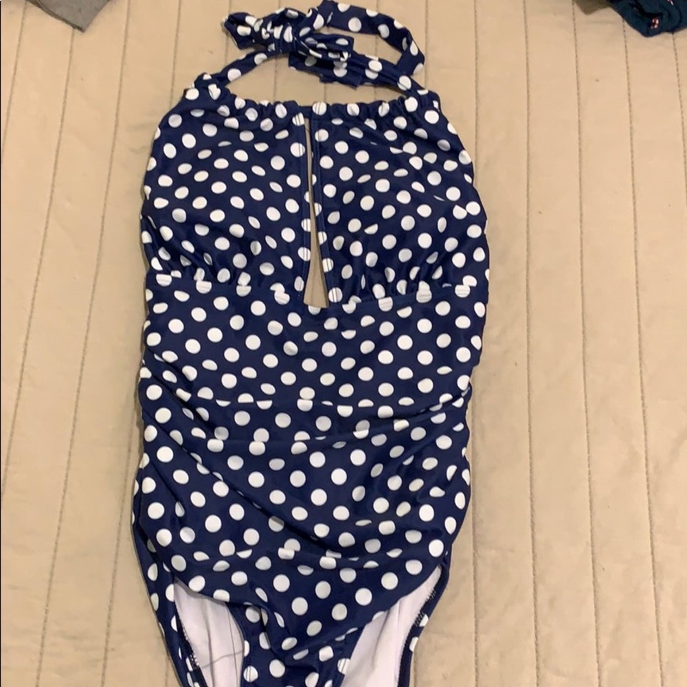 Polka dot one piece swimsuit